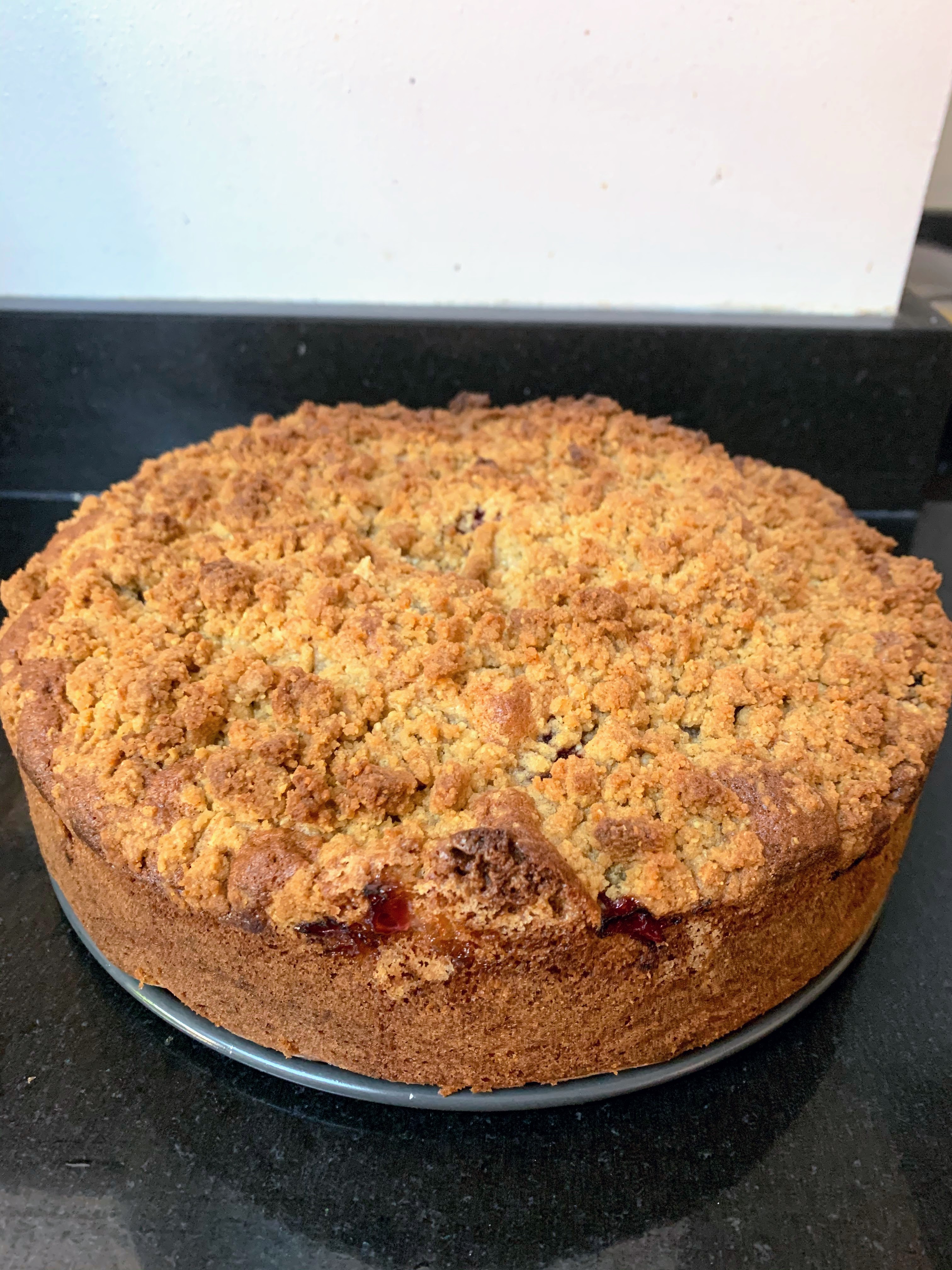 Plum & Apple Crumble Cake